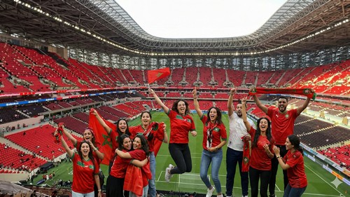 Stadion Moulay Abdellah in Rabat. Foto mit Hilfe von Gemini erstellt
